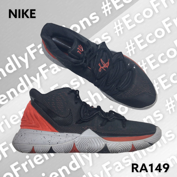Nike Kyrie 5 'Bred' Men's Black Red Basketball Sneakers Shoes Size 10.5